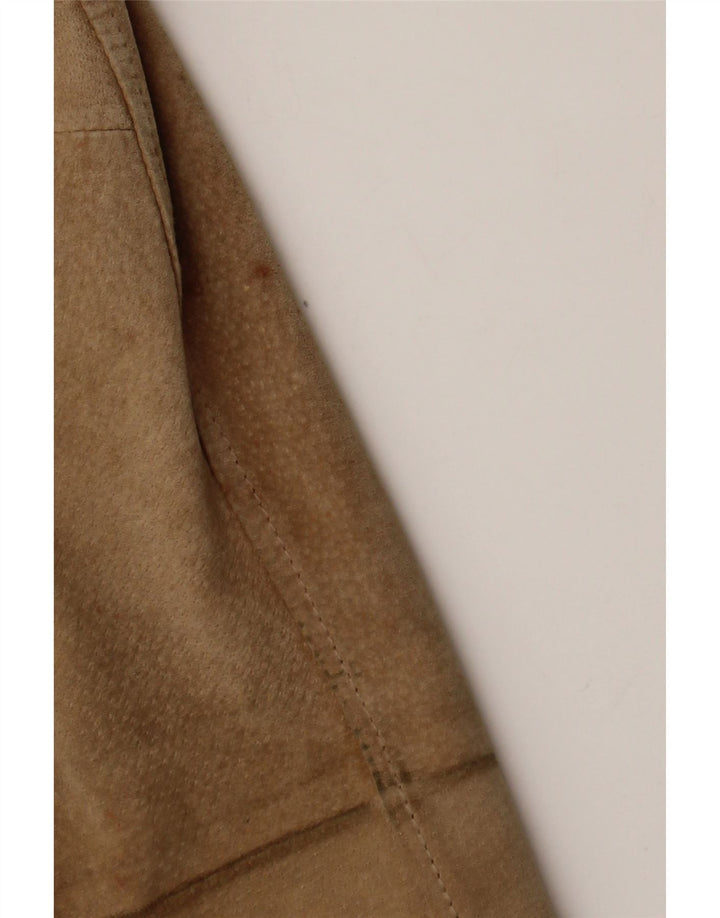 Jachetă vintage de piele intoarsa pentru femei IT 48 XL Bej