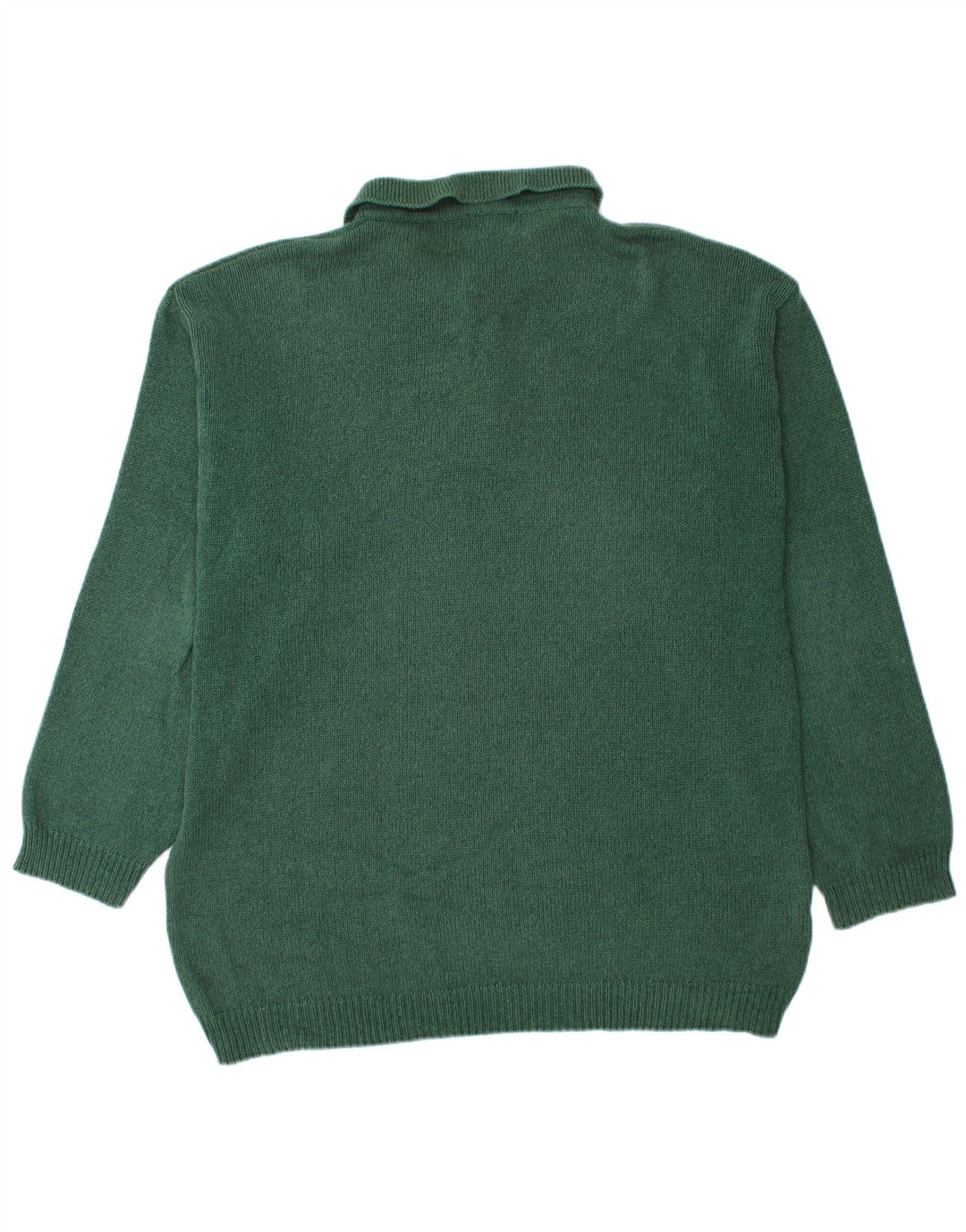 BASIC Pulover cu gât polo pentru bărbați, bumbac verde 2XL