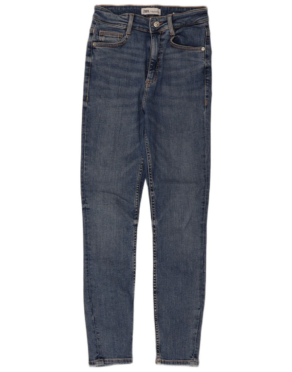 Blugi skinny dama Zara EU 36 XS W26 L27 Albastru Bumbac