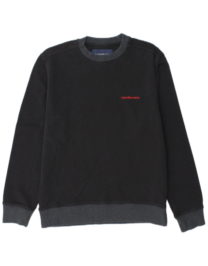 CALVIN KLEIN JEANS Hanorac pentru bărbați Pulover Medium Negru Bumbac