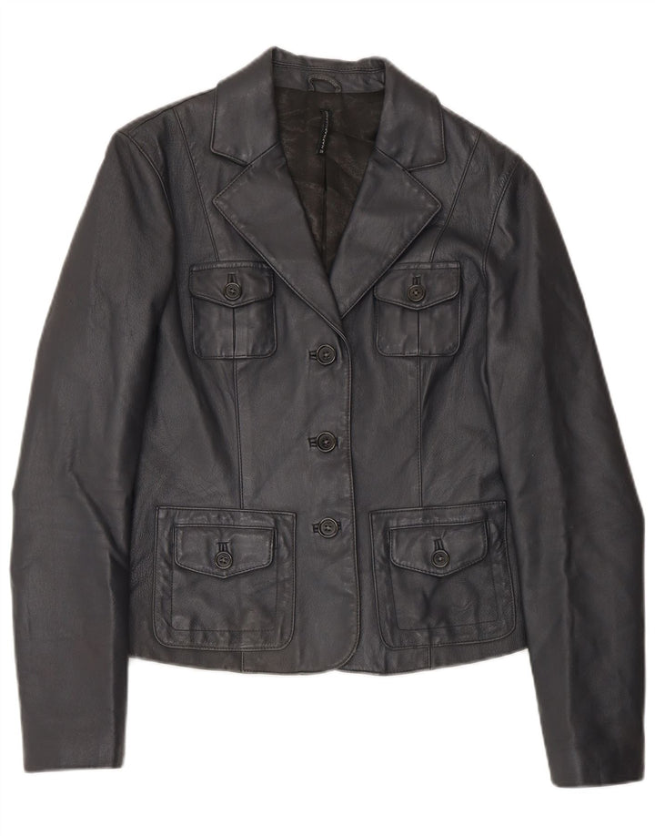 Jachetă Naf Naf pentru femei, cu 3 nasturi, EU 38, albastru bleumarin mediu