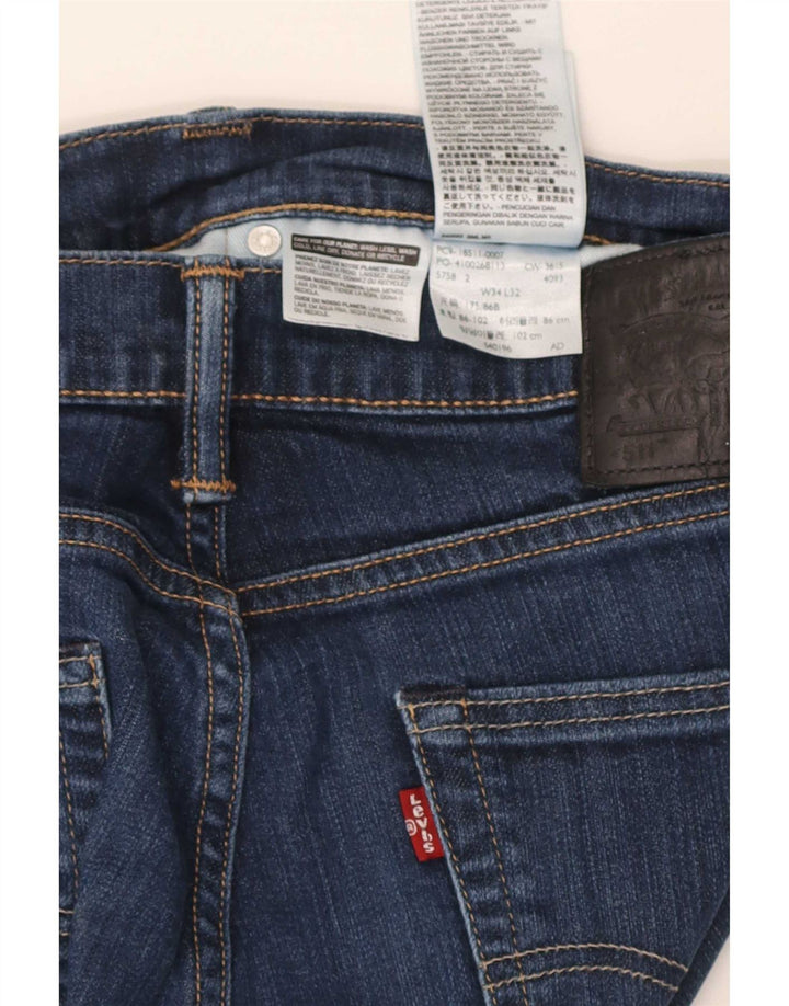Blugi pentru bărbați Levi's 511 Slim W34 L32 Bumbac bleumarin