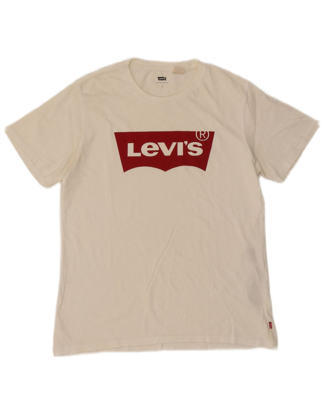 Tricou grafic Levi's pentru bărbați Top mic, alb, bumbac