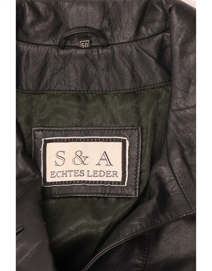 Palton din piele pentru femei S&A EU 50 3XL Verde