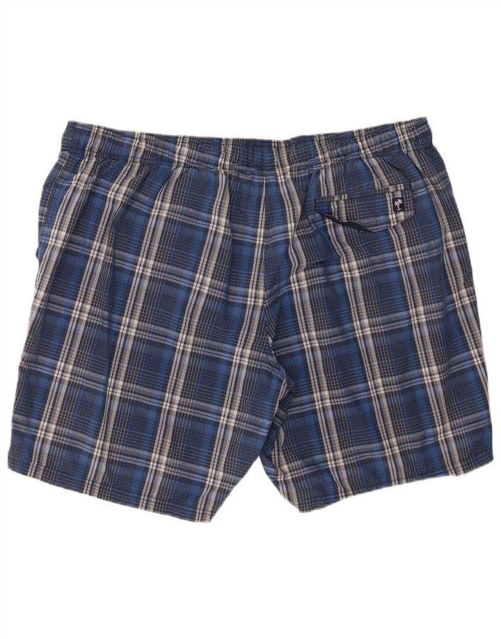 Pantaloni scurți de înot pentru bărbați Marks & Spencer, 2XL, bumbac cu carouri albastre