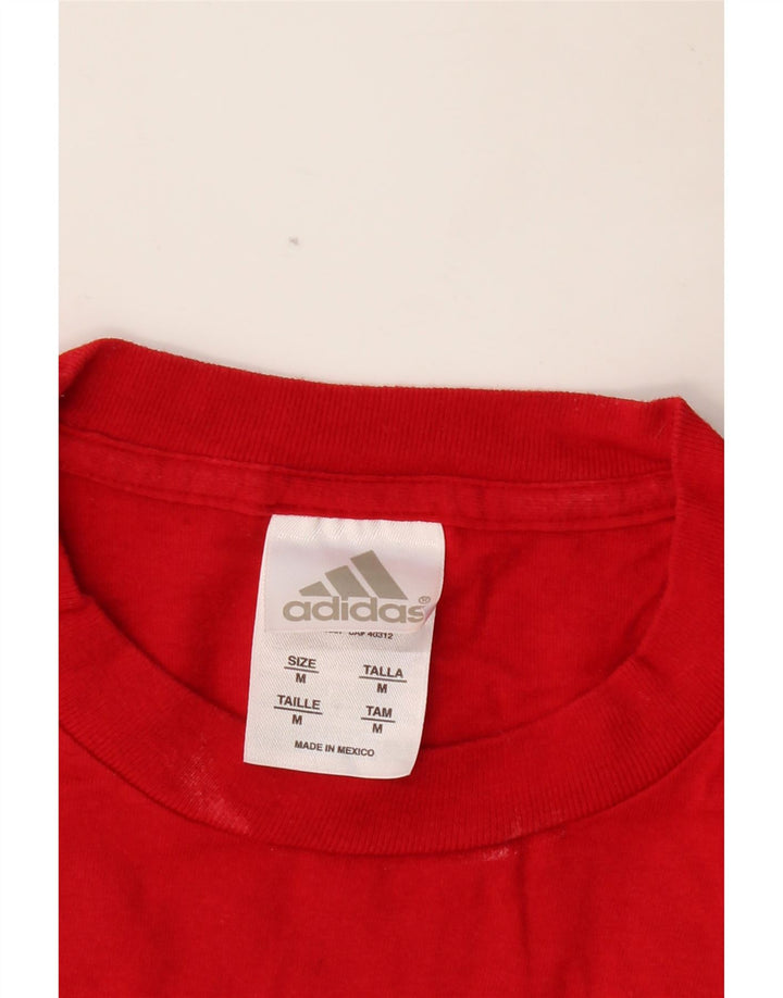 Tricou pentru bărbați ADIDAS Top din bumbac roșu mediu