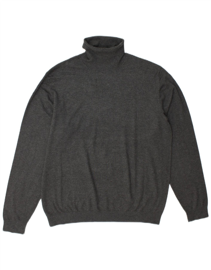 Pulover pentru bărbați Zara, cu gât rulat, XL, gri