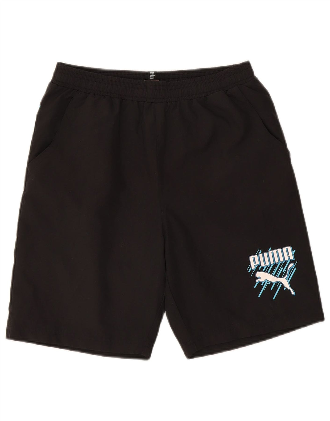 PUMA Boys Graphic Sport Shorts 15-16 Years Black Polyester