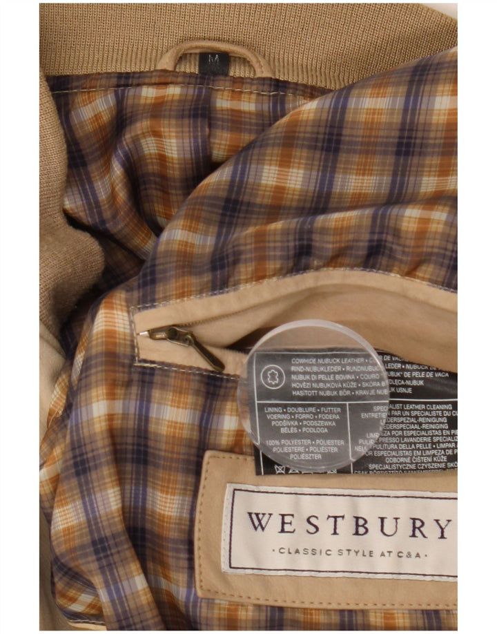 WESTBURY Jachetă de piele pentru bărbați UK 38 Medium Beige Piele