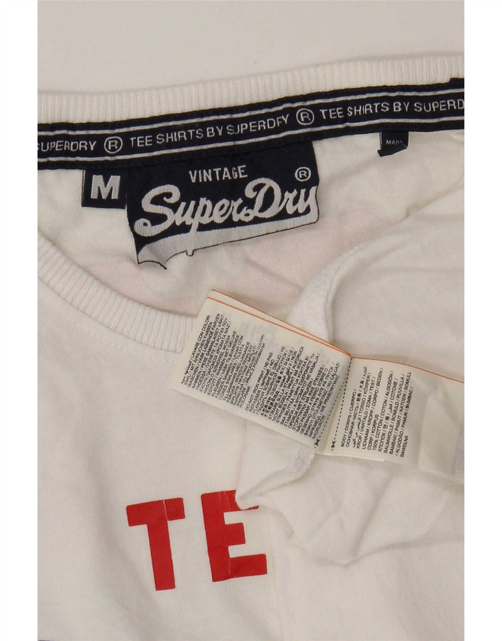 Tricou grafic pentru bărbați Superdry Top Medium White Bumbac