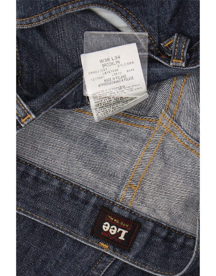 Blugi Lee Brooklyn Straight pentru bărbați W36 L28 Bumbac bleumarin