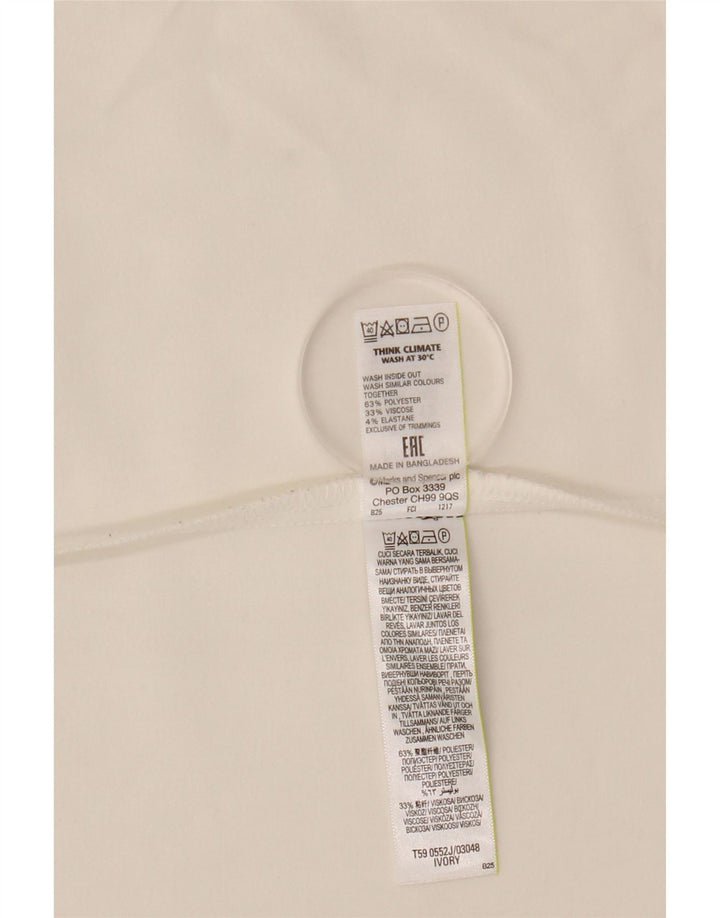 MARKS & SPENCER Jachetă pentru femei cu mâneci 3/4 deschise, UK 12 Medium White