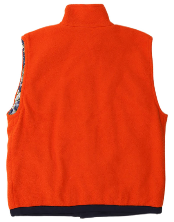 Endurance Mens Fleece Gilet UK 40 Large Orange Colourblock Poliester