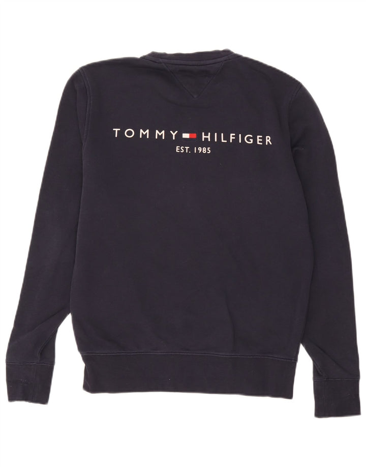 Hanorac pentru bărbați Tommy Hilfiger Pulover mediu din bumbac bleumarin