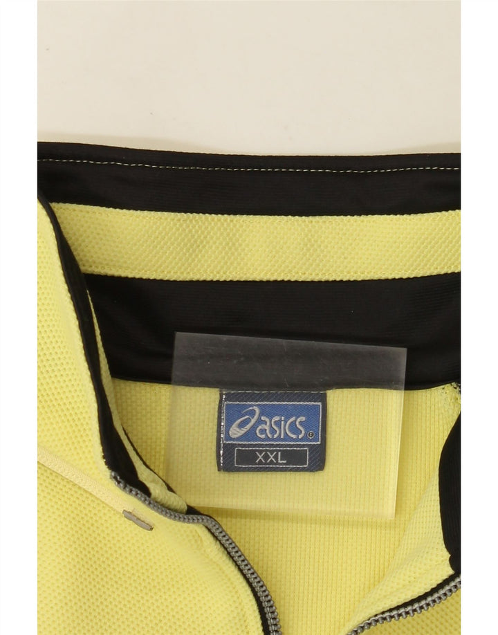 Jachetă de top pentru trening grafic ASICS pentru bărbați 2XL, galben Colorblock