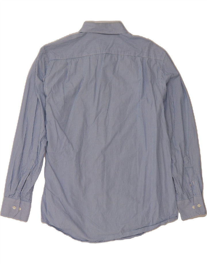 IZOD Mens Shirt Large Blue Pinstripe Cotton Vintage Izod and Second-Hand Izod from Messina Hembry 