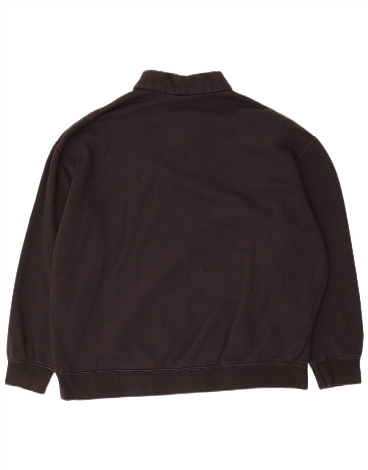 Pulover NIKE pentru bărbați, cu fermoar și cu fermoar, bumbac mic, negru