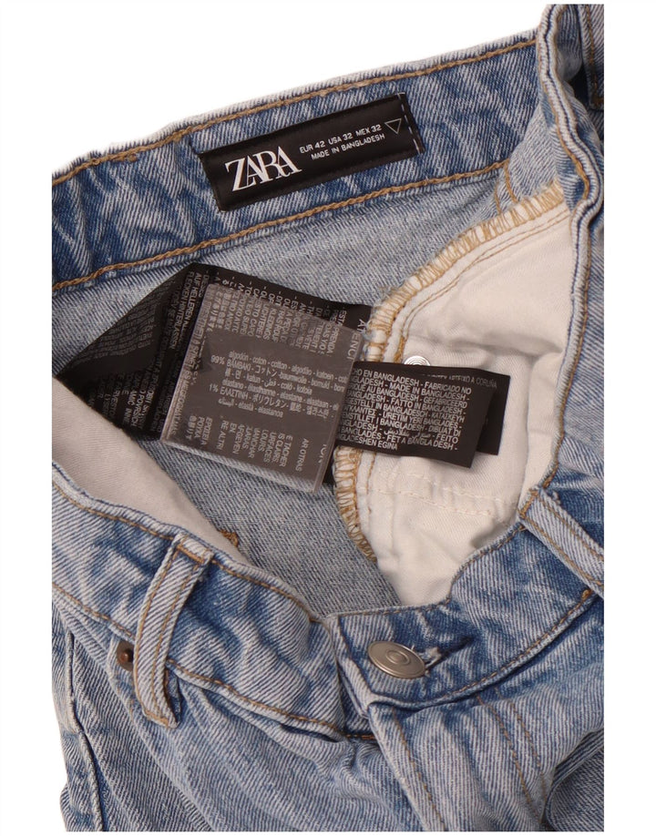 Pantaloni scurți din blugi pentru bărbați ZARA EU 42 Large W32 Blue Bumbac