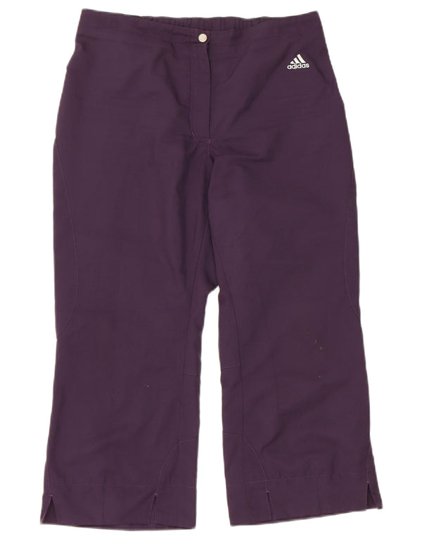 Pantaloni Capri Adidas pentru femei UK 12 Medium W28 L21 Poliester violet