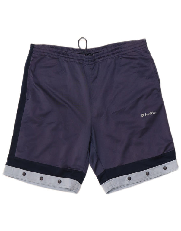 Pantaloni scurți sport pentru bărbați Lotto UK 40/42, mari, bleumarin, poliester color bloc