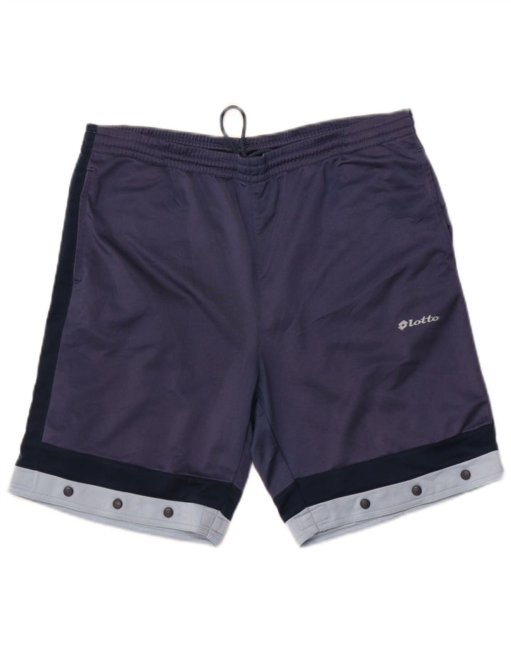 Pantaloni scurți sport pentru bărbați Lotto UK 40/42, mari, bleumarin, poliester color bloc