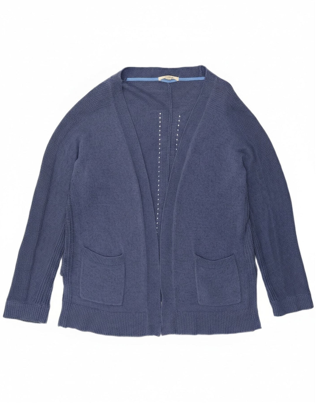 White Stuff Pulover cardigan deschis pentru femei UK 16, mare, albastru, bumbac