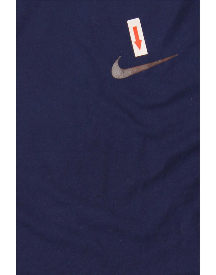 Nike pentru bărbați Dri Fit Top cu mânecă lungă, mediu, bleumarin, poliester