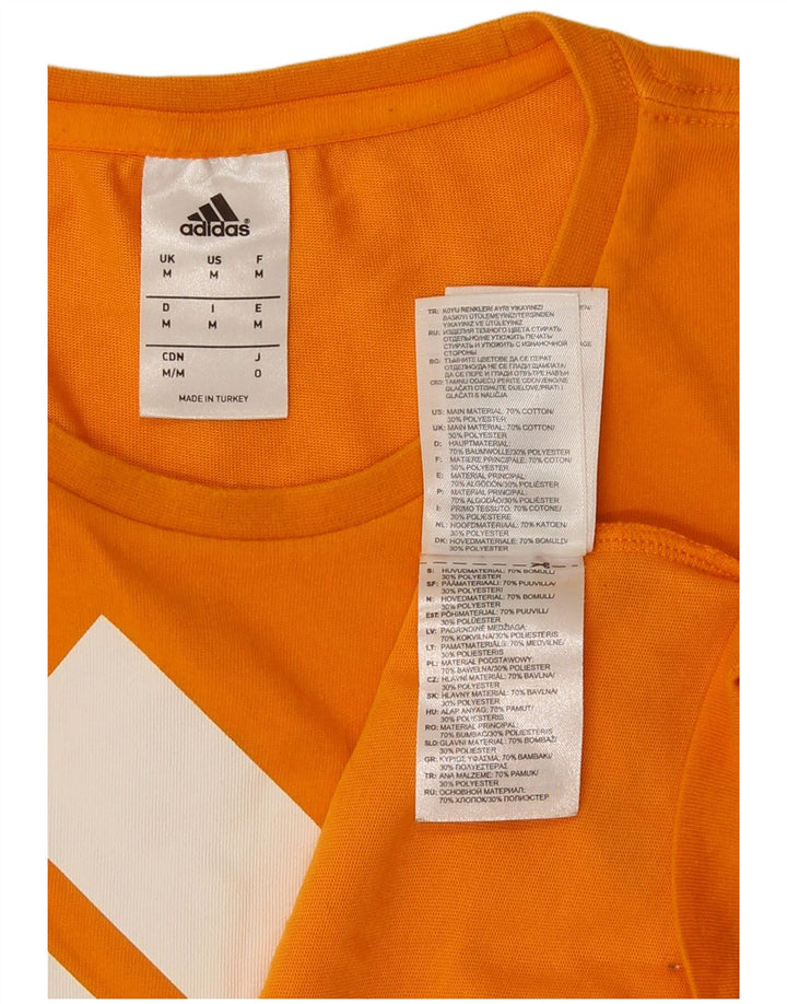 Tricou grafic pentru bărbați Adidas Top din bumbac portocaliu mediu