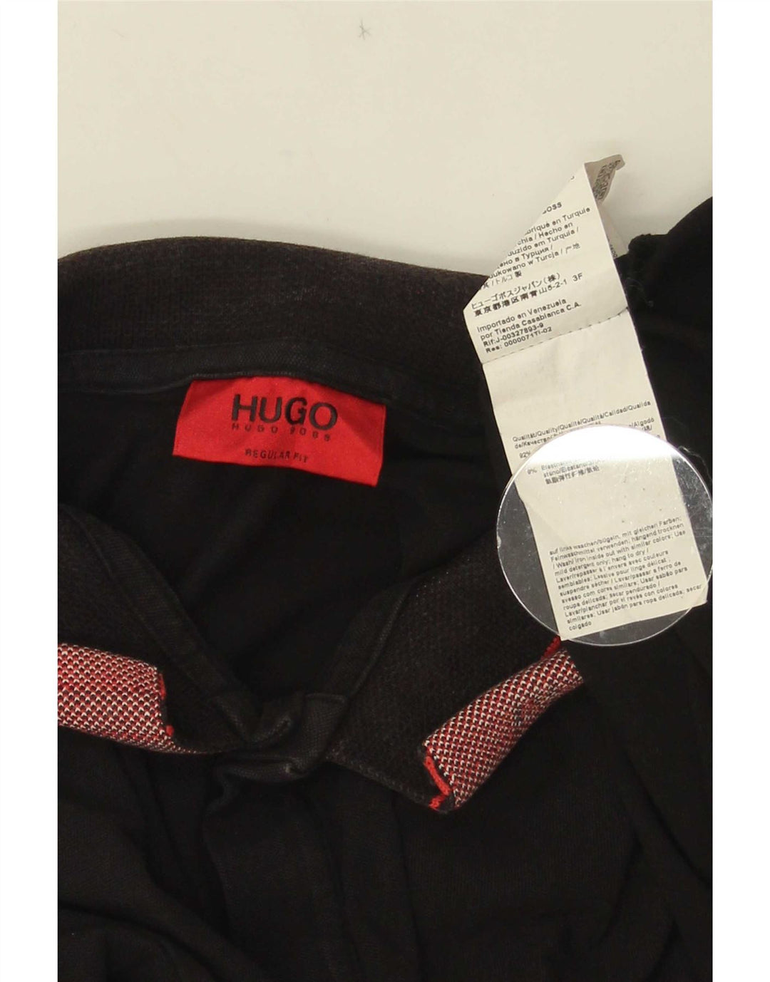 Cămașă polo pentru bărbați Hugo Boss, bumbac cu dungi negre mari