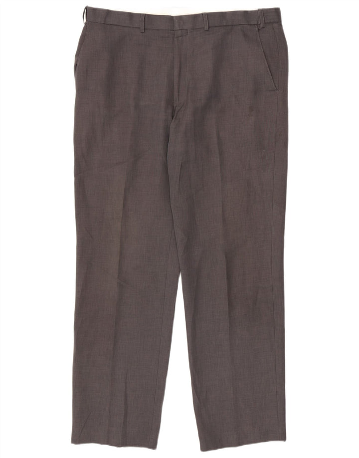 Pantaloni chino drepți pentru bărbați Marks & Spencer L38 L33 poliester gri