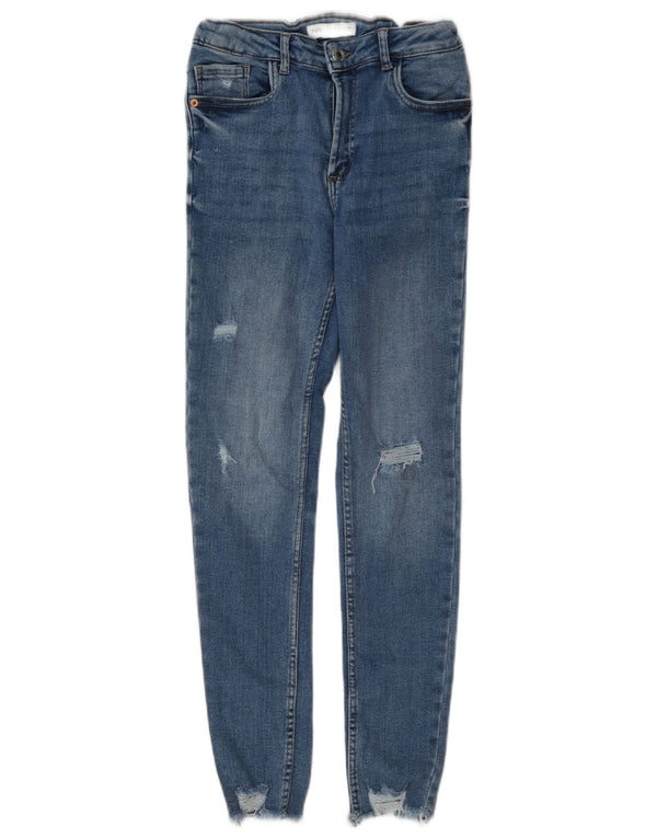 Blugi Skinny Distressed Fete Zara 13-14 Ani L26 L26 Albastru