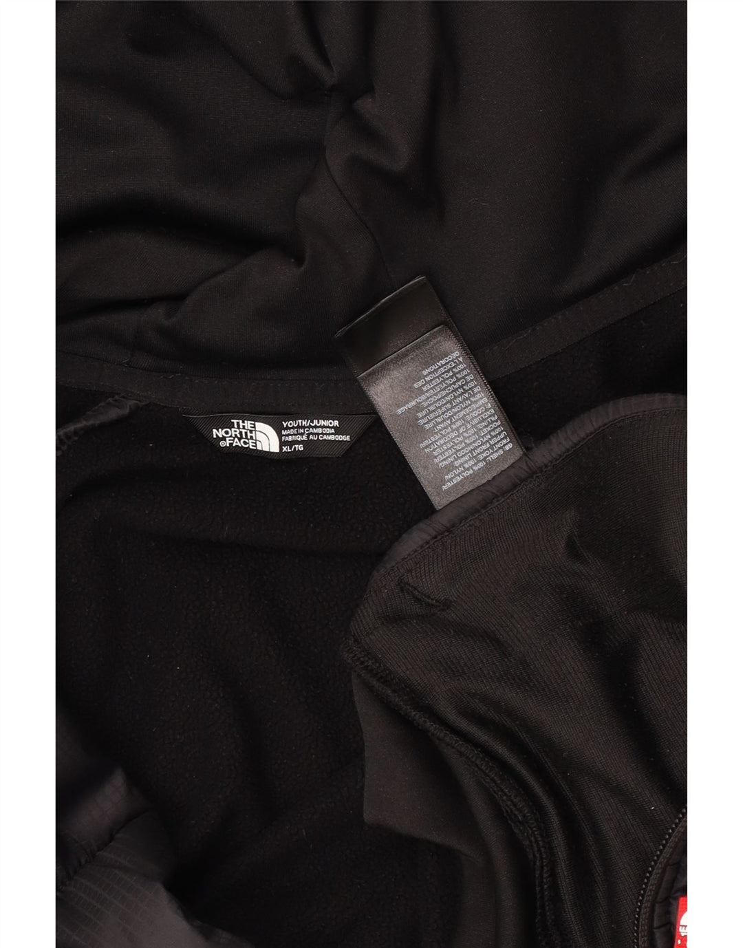 THE NORTH FACE Pulover cu capota cu fermoar pentru băieți 14-15 ani XL negru Colorblock