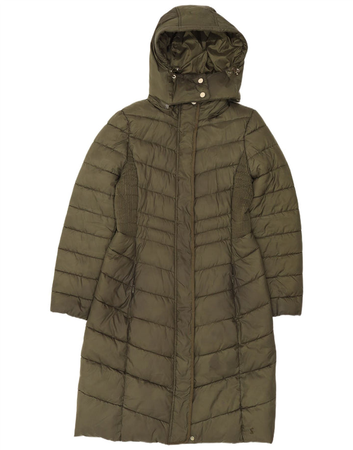 Palton căptușit cu glugă pentru femei Joules UK 12 Poliester kaki mediu