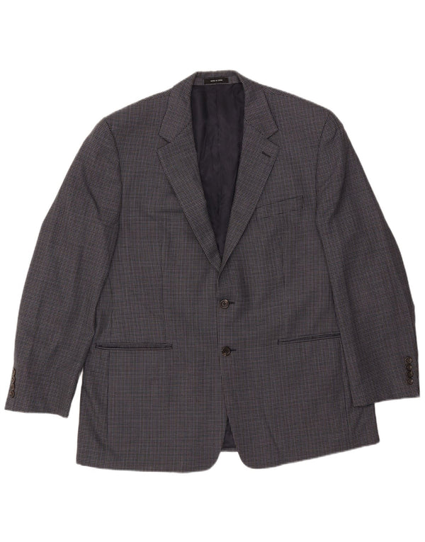 Blazer pentru bărbați Chaps, cu 2 nasturi, Marea Britanie 44 2XL Lână cu picior de gală bleumarin
