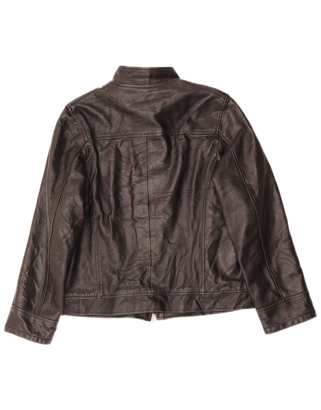 Jachetă de piele VINTAGE pentru femei, cu tăiere largi, UK 6 XS, piele neagră