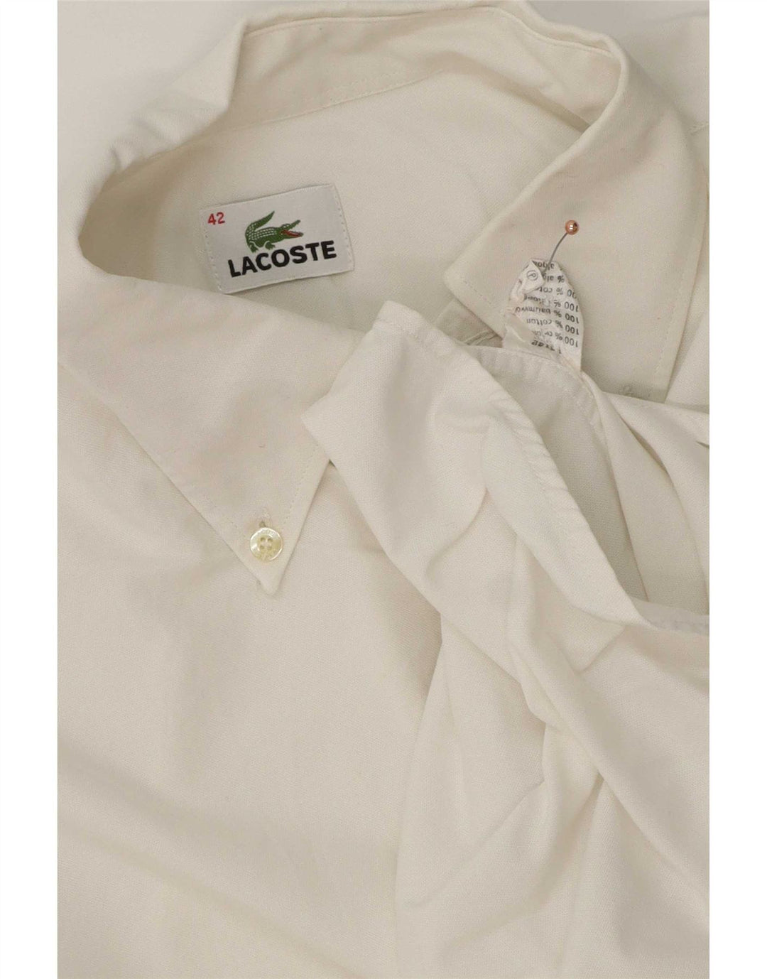 Cămașă bărbați Lacoste Mărimea 42 Bumbac alb mare