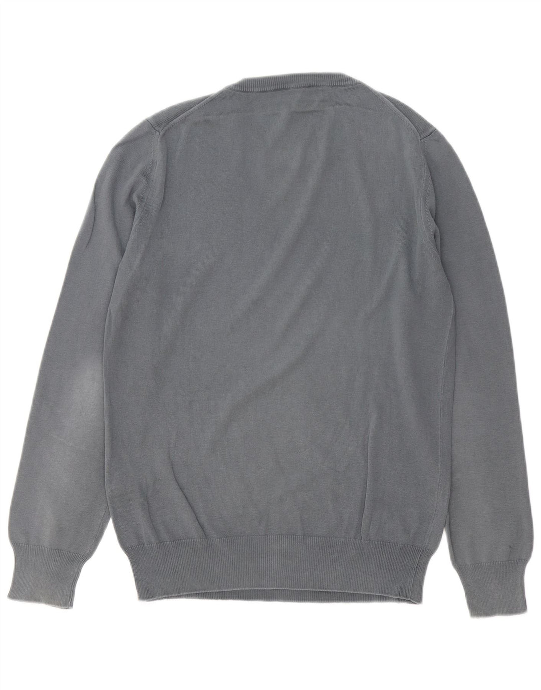 FRED PERRY Pulover pentru bărbați cu gât roșu, bumbac, gri mediu