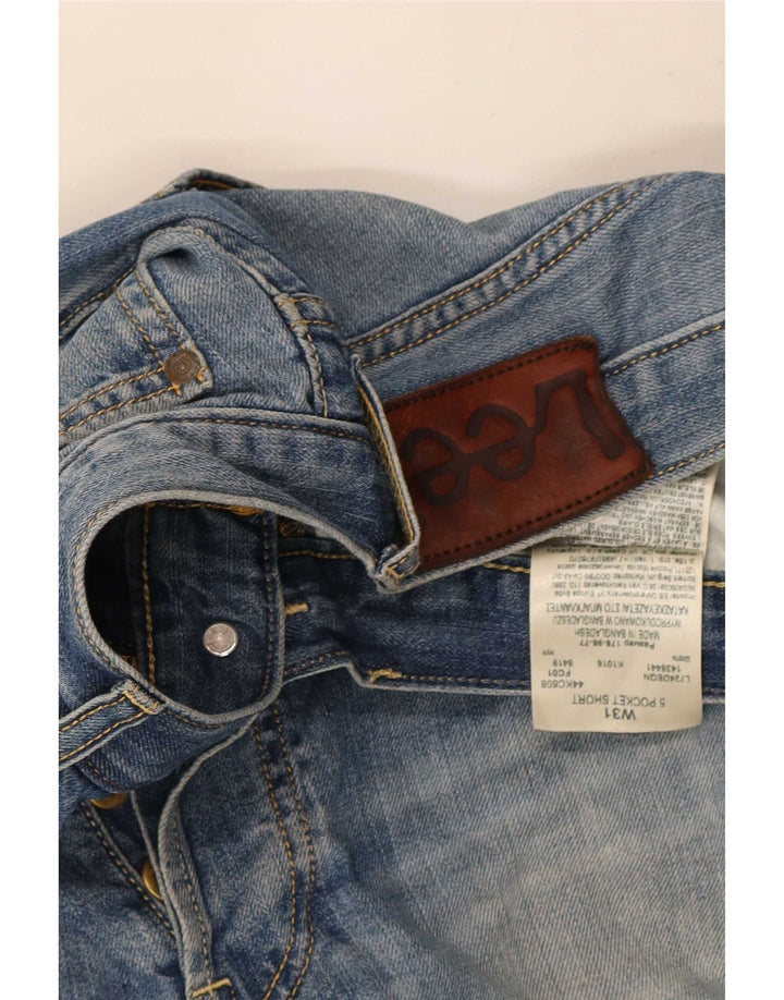 Pantaloni scurți din blugi pentru bărbați Lee W31, bumbac albastru mediu