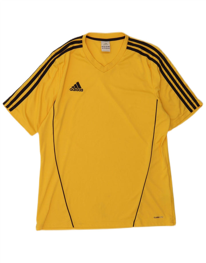 Tricou Adidas Climalite pentru bărbați Top mare din poliester galben