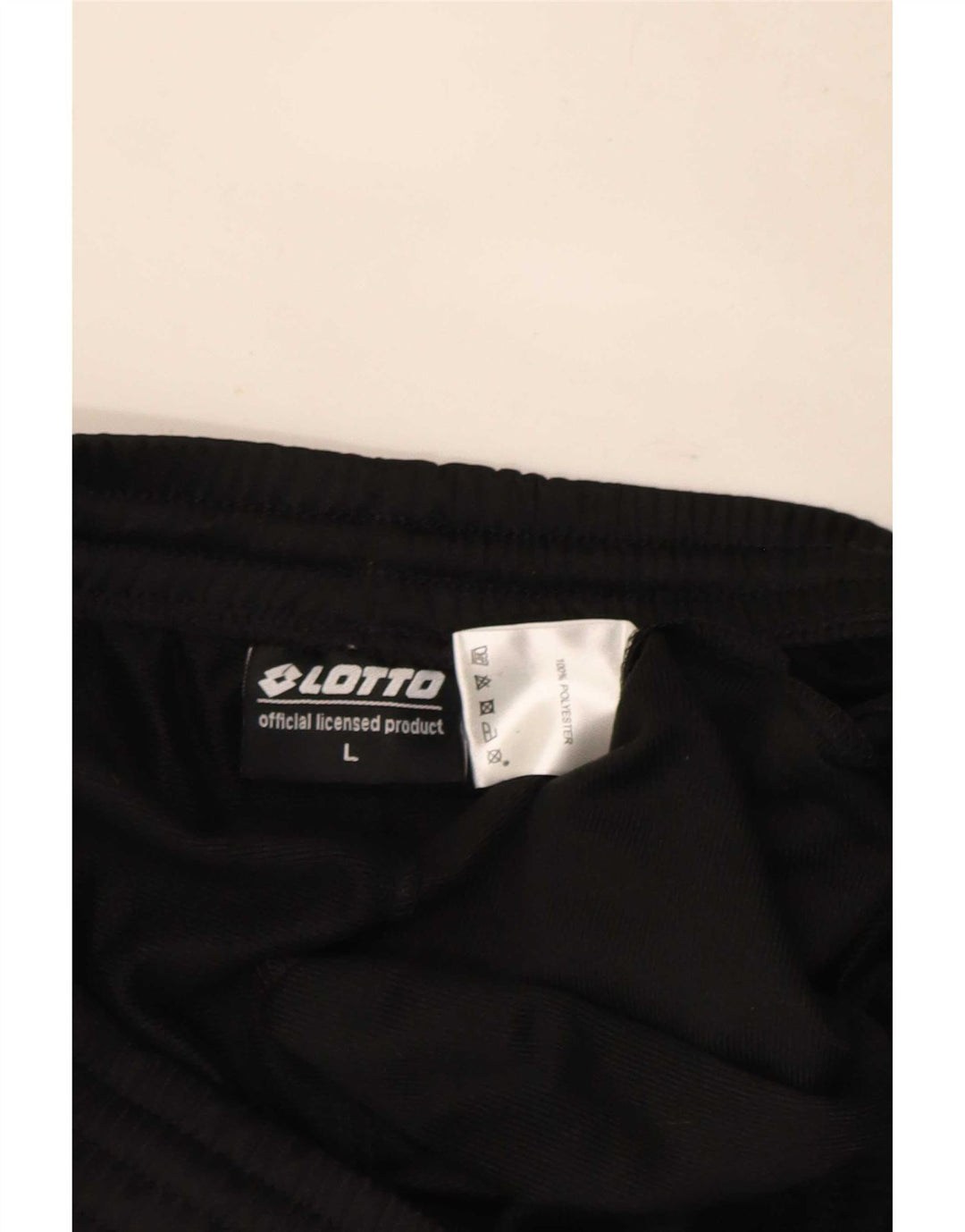 Pantaloni de trening pentru bărbați Lotto Joggeri mari, negru, poliester