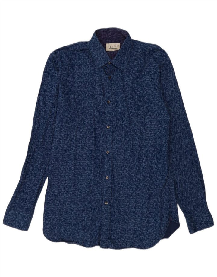 Cămașă pentru bărbați Ted Baker cu model abstract Mărimea 15 1/2 Medium Bleumarin