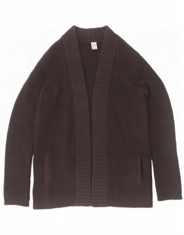 Pulover cardigan deschis supradimensionat pentru femei Gap UK 14 Lână neagră medie