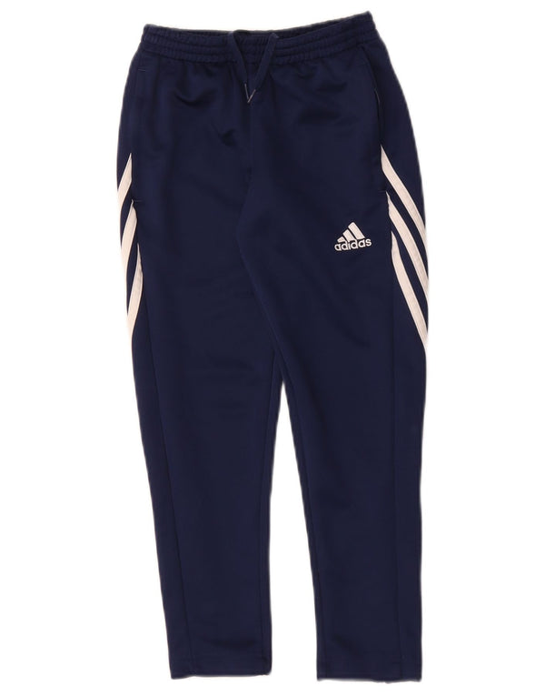 Pantaloni de trening Adidas Climalite pentru baieti 7-8 ani mici, bleumarin