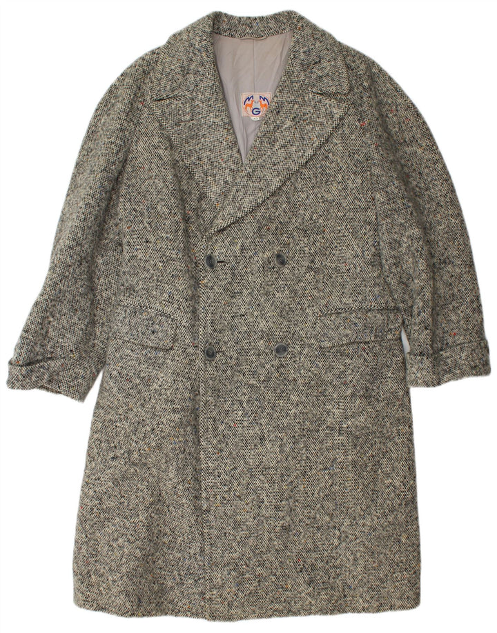 Palton dublu pentru femei VINTAGE IT 42 Gri Medium Herringbone