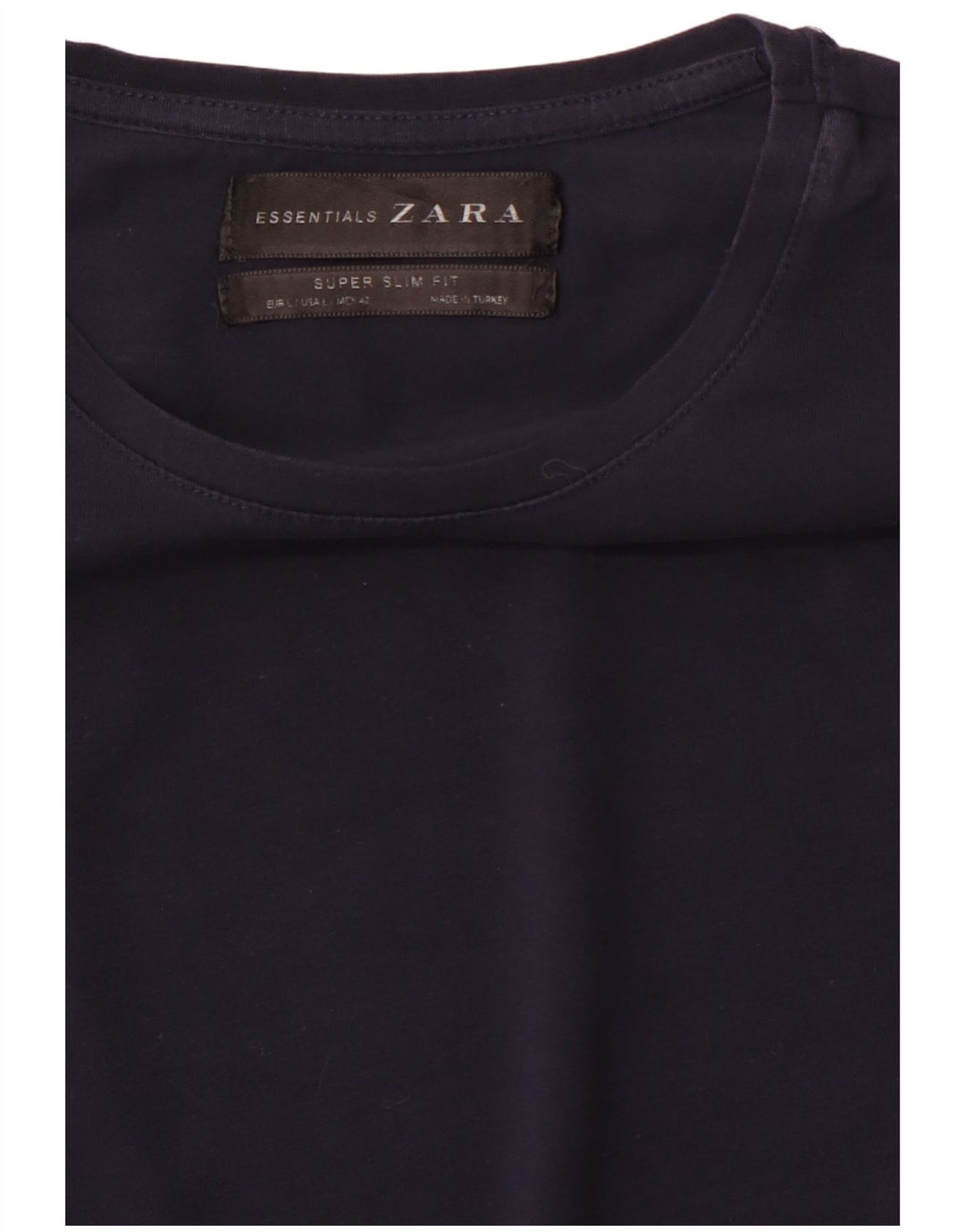Tricou pentru bărbați Zara Super Slim Fit Top mare bleumarin
