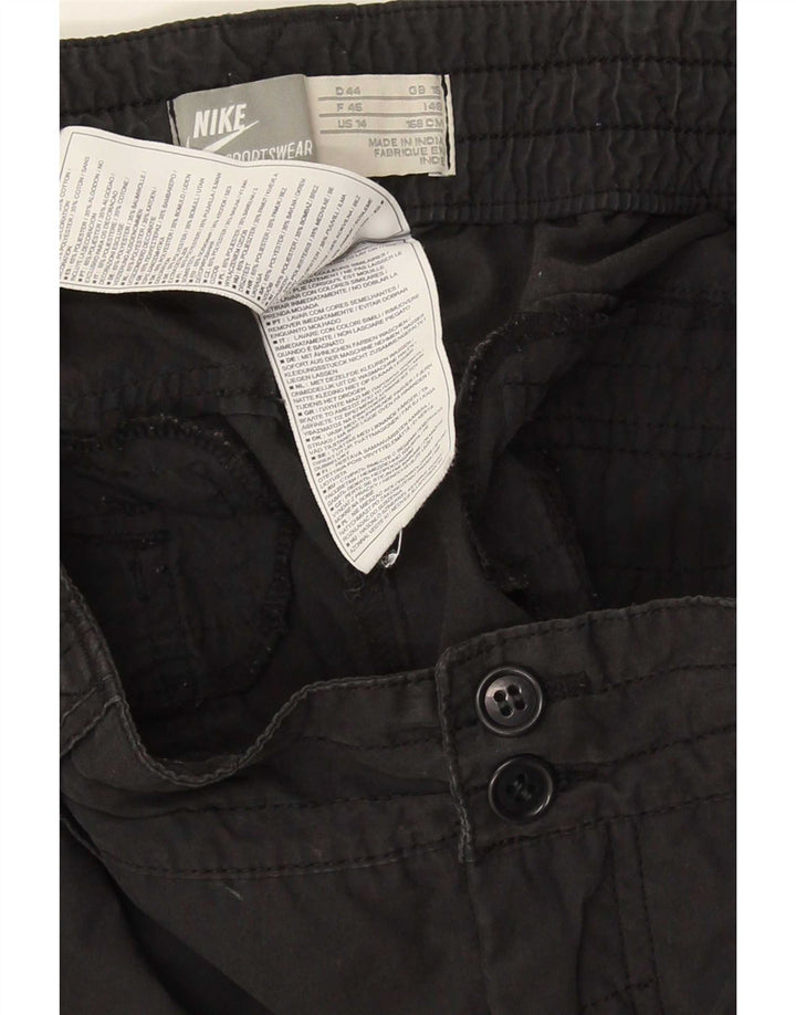 Pantaloni cargo Nike pentru femei de jogging UK 16 Large W34 L30 Poliester negru