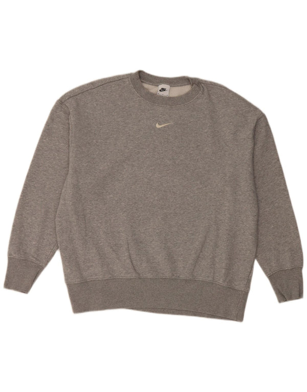 Pulover supradimensionat pentru femei Nike UK 14 bumbac gri mediu