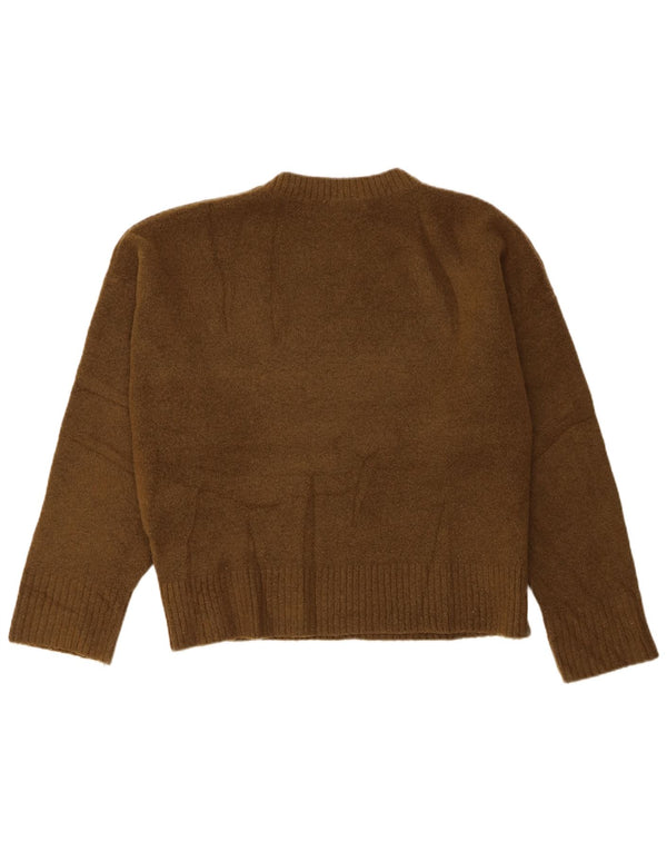Pulover oversize pentru femei Zara, cu gâtul turn, UK 16, mare, verde, acrilic