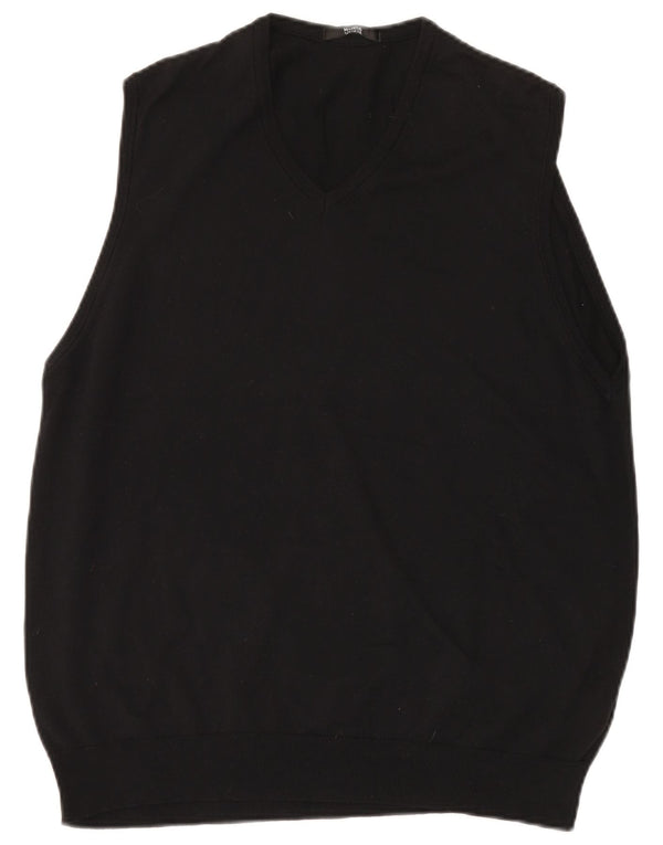 MARKS & SPENCER Vestă pentru bărbați Tank Top Marea Britanie 41/43 Bumbac negru mare