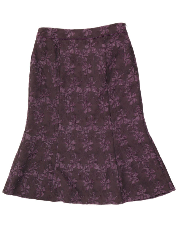 Fusta trompetă pentru femei CC UK 14 Large W30 Purple Floral